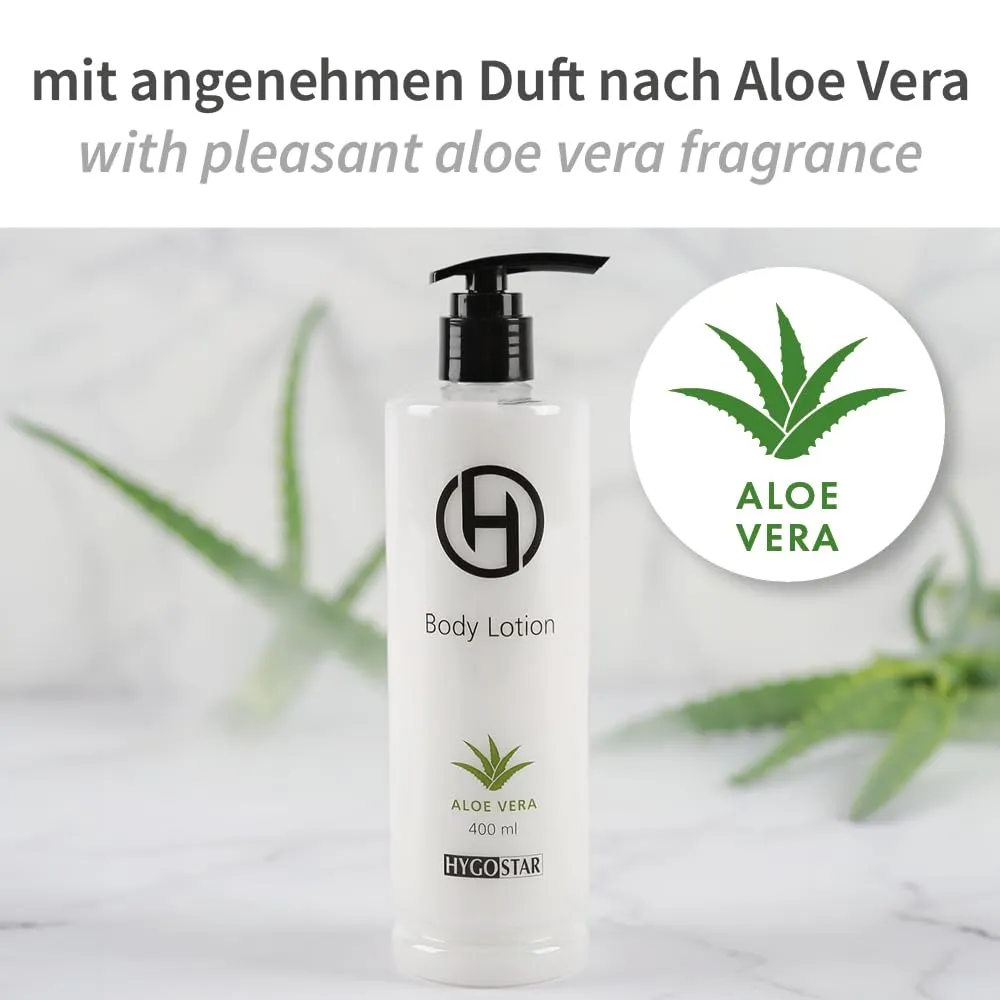 Hygostar Body Lotion Pumpspender 400 ml 30 Stück Aloe Vera