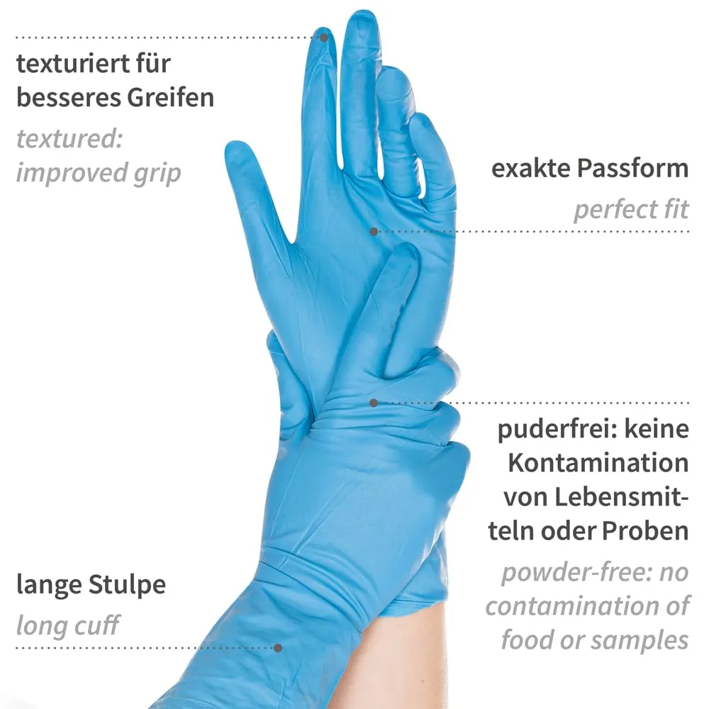 Hygostar Super High Risk Chemiehandschuhe 8/M 500 Stück 30cm