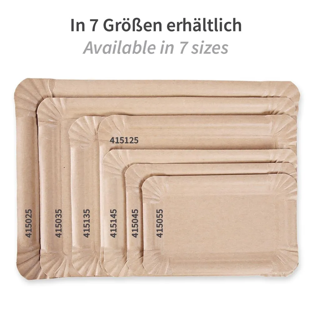 NatureStar Pappteller rechteckig 16,5x20 cm 1000 Stück fettbeständig
