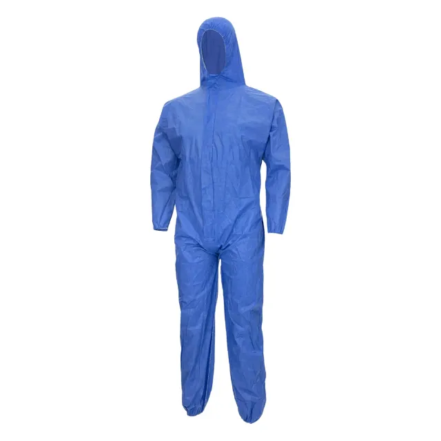 Nitras Basic PP-Einwegoverall blau L 10 Stück 40g atmungsaktiv