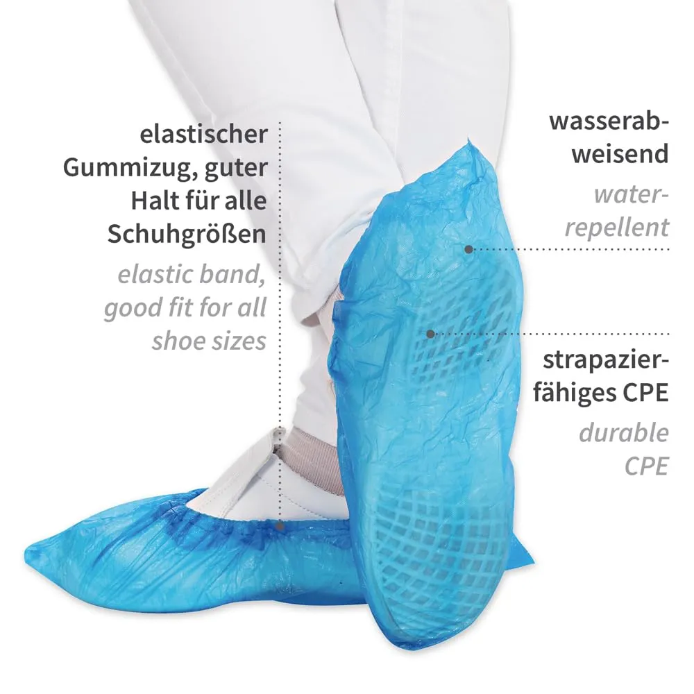 Hygostar Schuhüberzieher universal blau 200 Stück wasserdicht