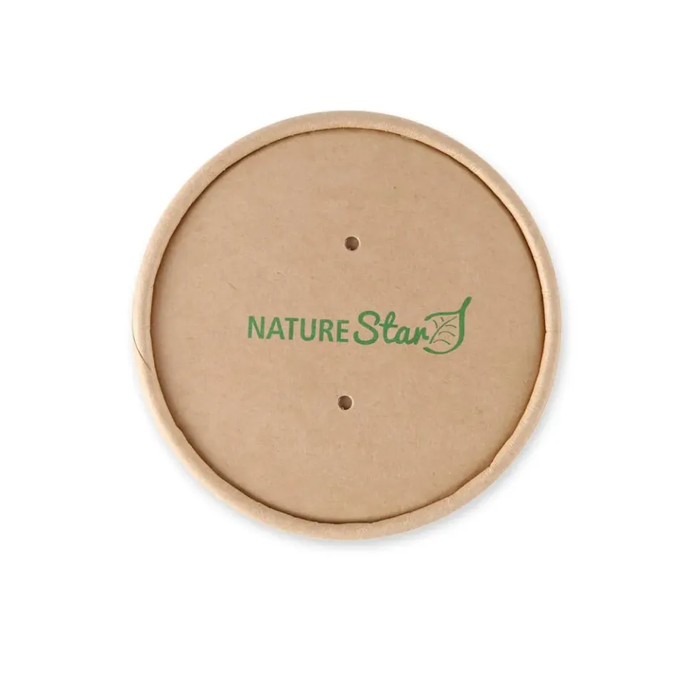 NatureStar Minestrone Deckel Suppenbecher 500 Stück Ø 9,7 cm kompostierbar