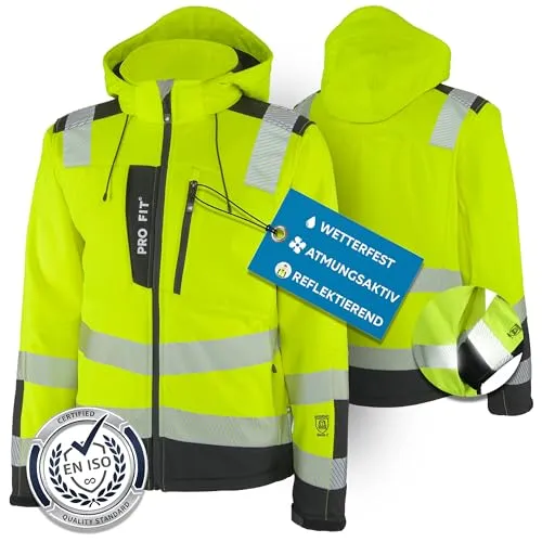 ProFit Warnschutz-Softshelljacke neongelb EN ISO 20471 Kl.2