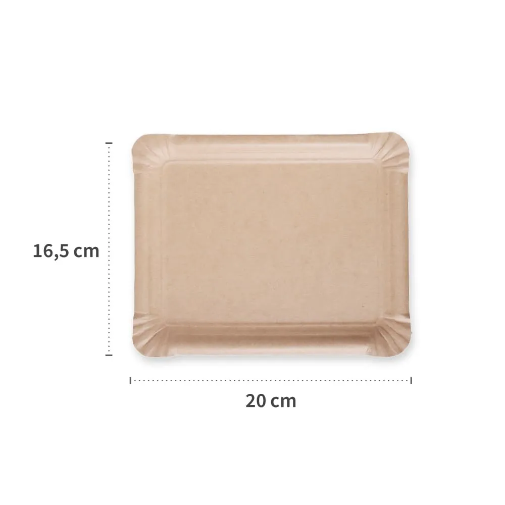 NatureStar Pappteller rechteckig 16,5x20 cm 1000 Stück fettbeständig