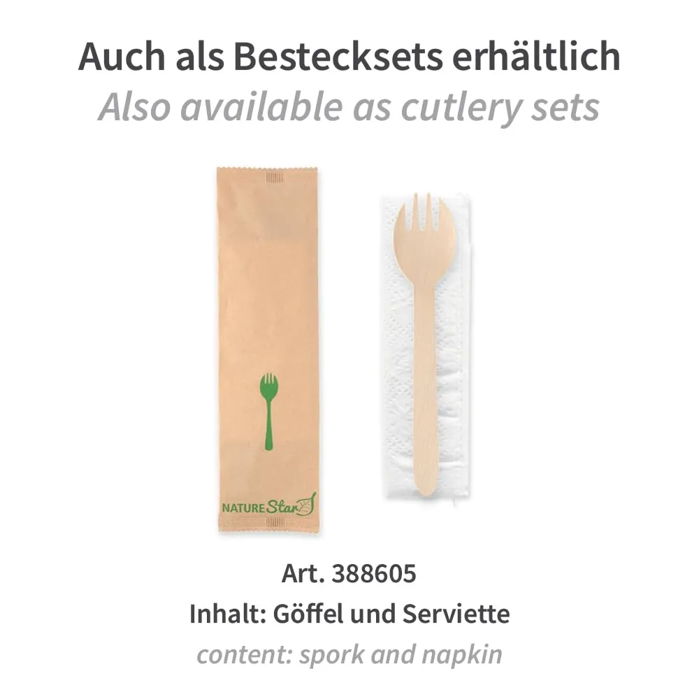 NatureStar Holz Göffel 16 cm 2000 Stück FSC