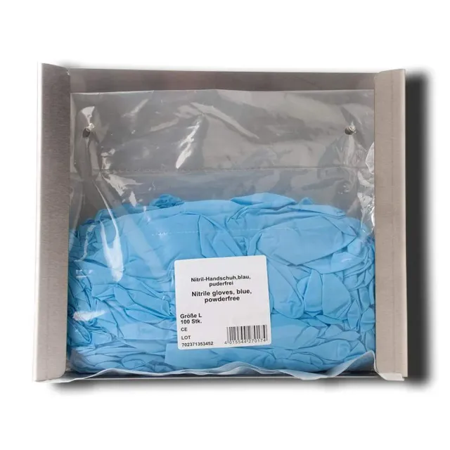 Hygoclean Handschuhspender Edelstahl Wand 24x28 cm