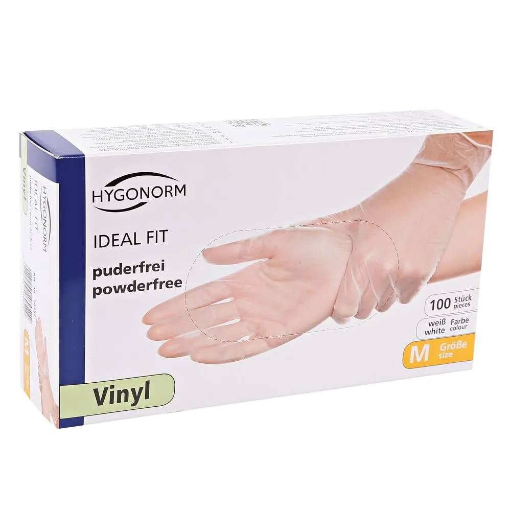 Hygostar Ideal Fit Vinylhandschuhe puderfrei M 1000 Stück