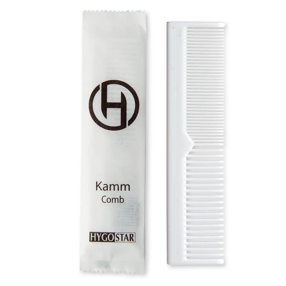 Hygostar Hotelkamm Kunststoff 13 cm 1000 Stück weiß