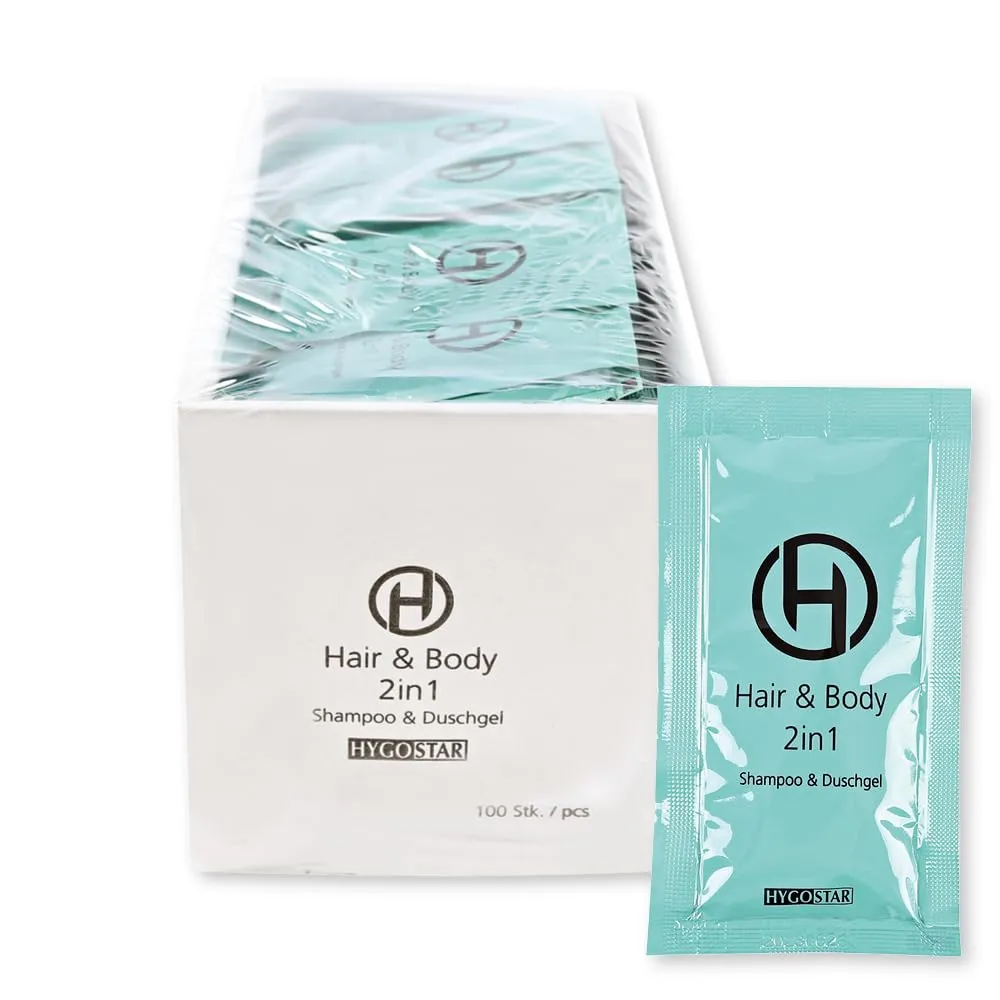 Hygostar Hair & Body 2in1 Sachet 1000x12ml hellblau Hotel