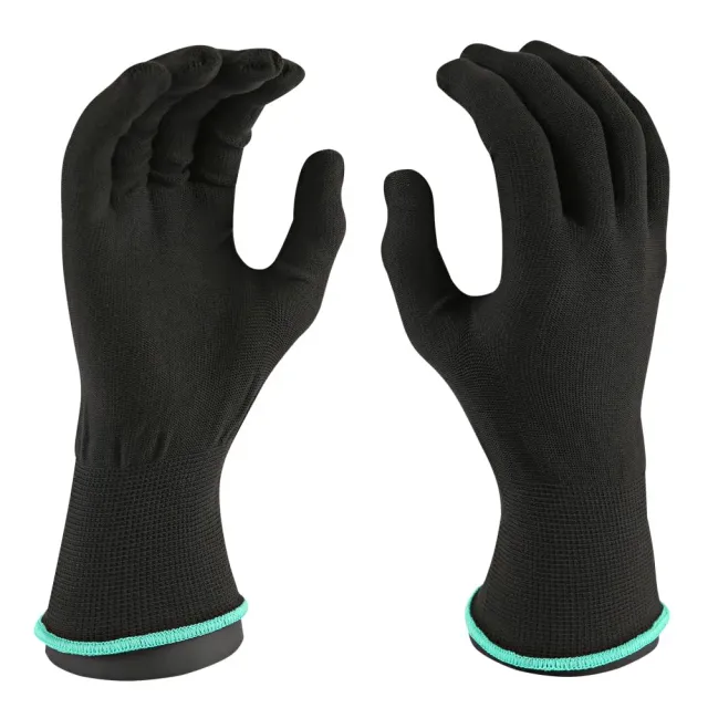 Hygostar Allfood Feinstrickhandschuhe Schwarz 9/L 24 Stück Nylon