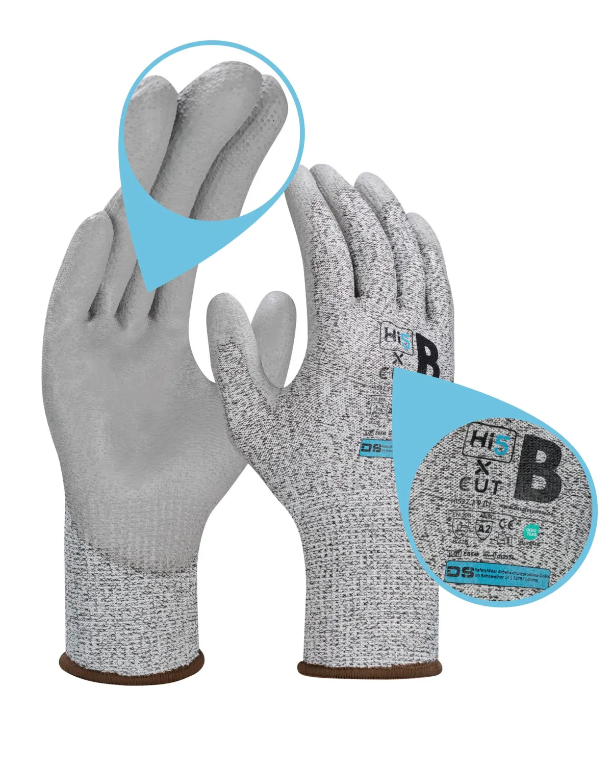 Hi5 X-Cut HI532 Schnittschutzhandschuhe M 12 Stück Level B