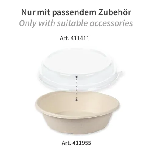 NatureStar Rondo Schalen Zuckerrohr 900 ml 480 Stück natur