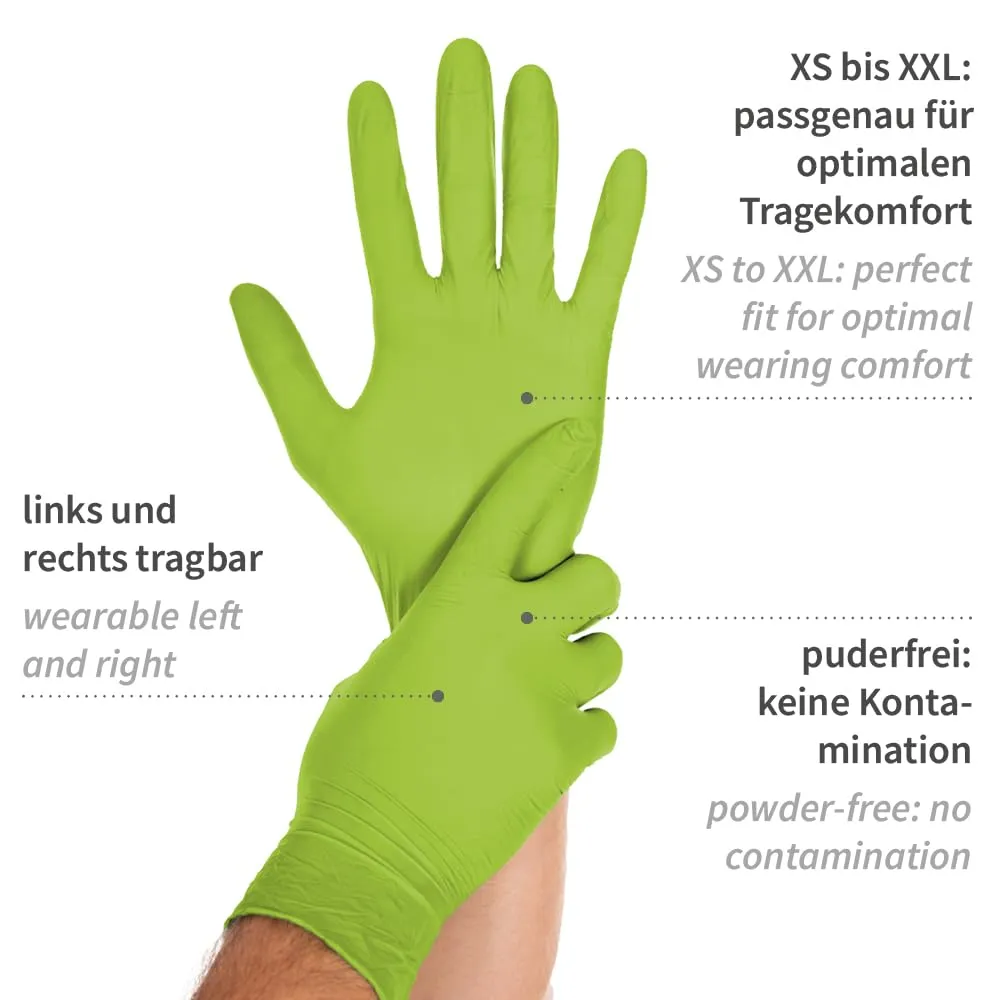 Hygostar Safe Light Nitrilhandschuhe grün M 100 Stück