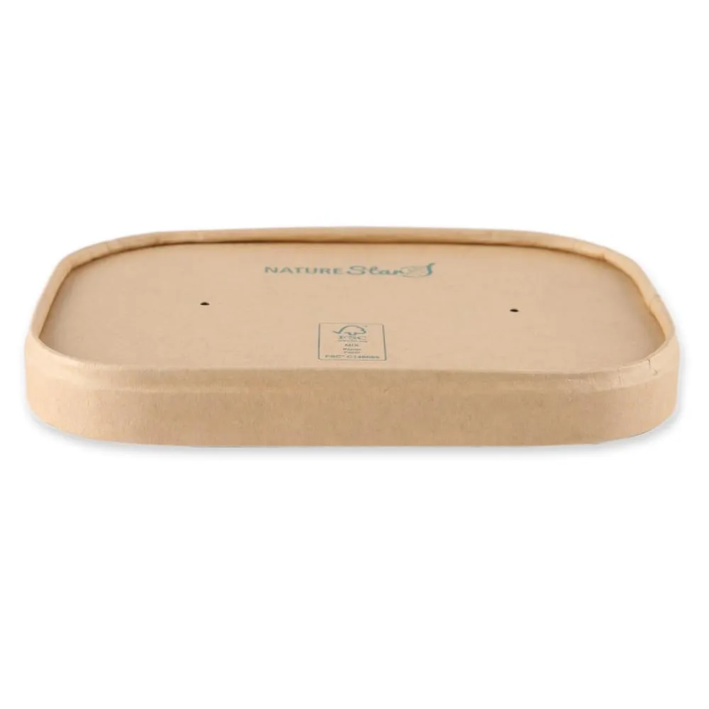 NatureStar Deckel Takeaway Kraftpapierdeckel 300 Stück braun