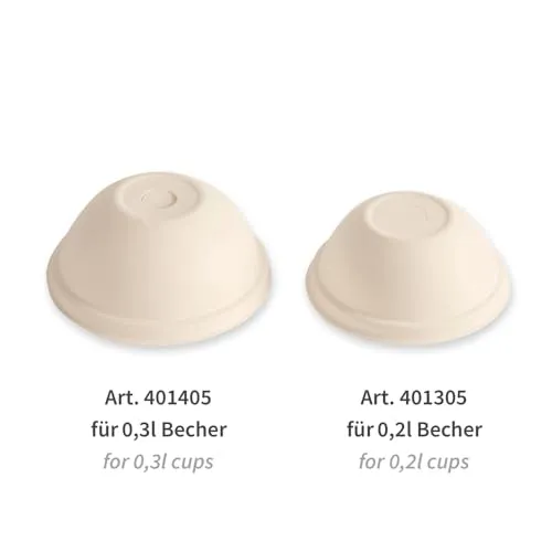 NatureStar Domdeckel Zuckerrohr natur Ø 8,45cm 1000 Stück Becher