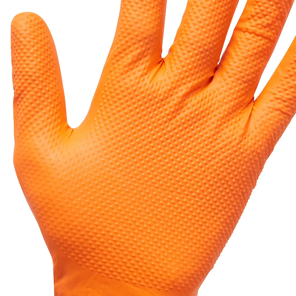 TraffiGlove TD07 X-Dura Einweghandschuhe orange 50 Stk Diamantgriff