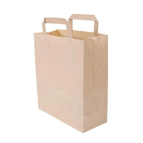 NatureStar Papiertragetasche 36x22cm braun 250 Stück Kraft