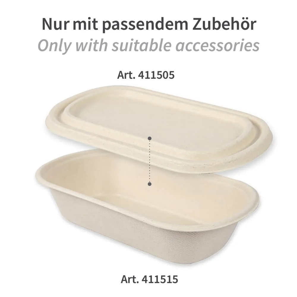 NatureStar Imbiss-Schalen oval Zuckerrohr 800 ml 500 Stück