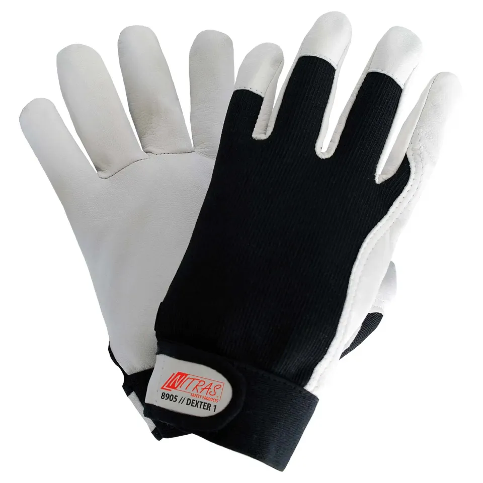 Nitras Safety Dexter 8905 Mechanikerhandschuhe Gr. 9 6 Paar Nappaleder