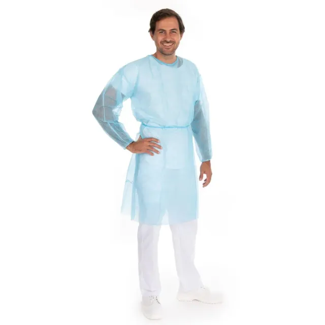 Hygonorm Kittel Eco Einwegkittel L 100 Stück PP blau