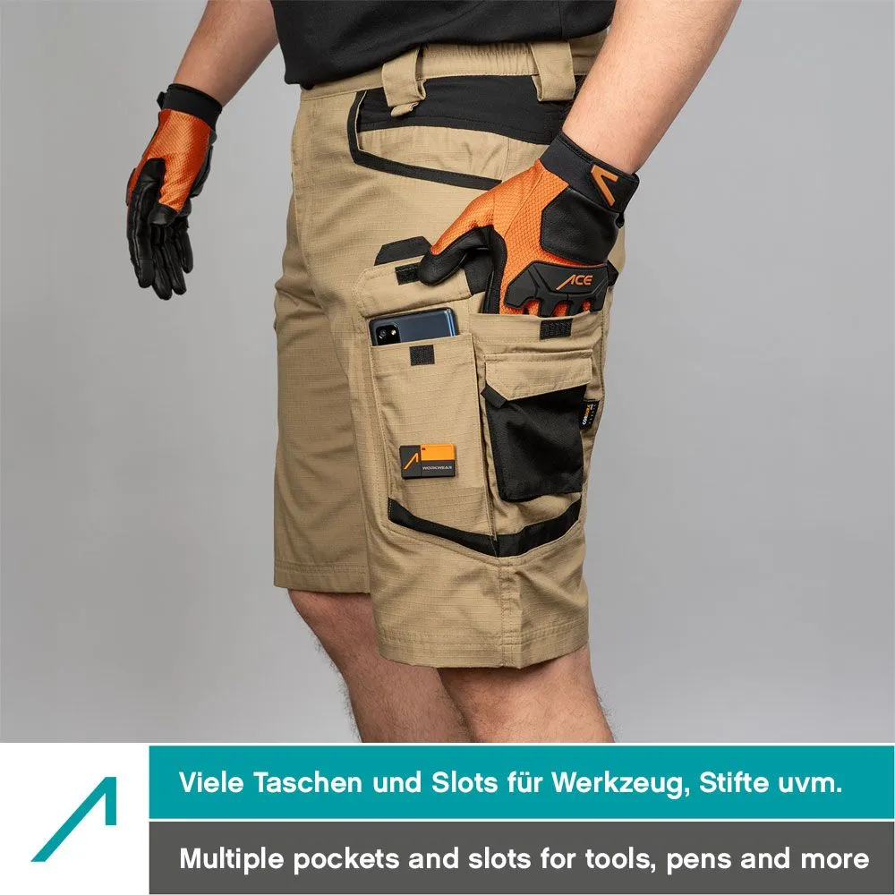 ACE Constructor Arbeitsshorts Herren Schwarz 52 Ripstop