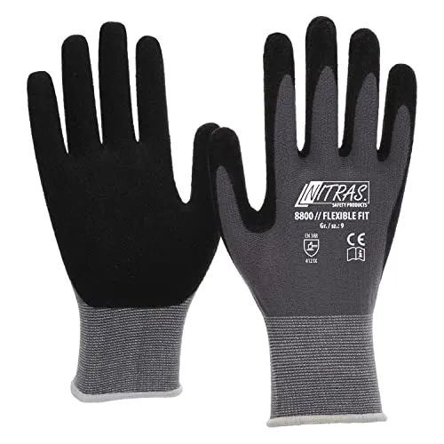 Nitras 8800 Flexible Fit Handschuhe Gr.9, 12 Paar, Grip