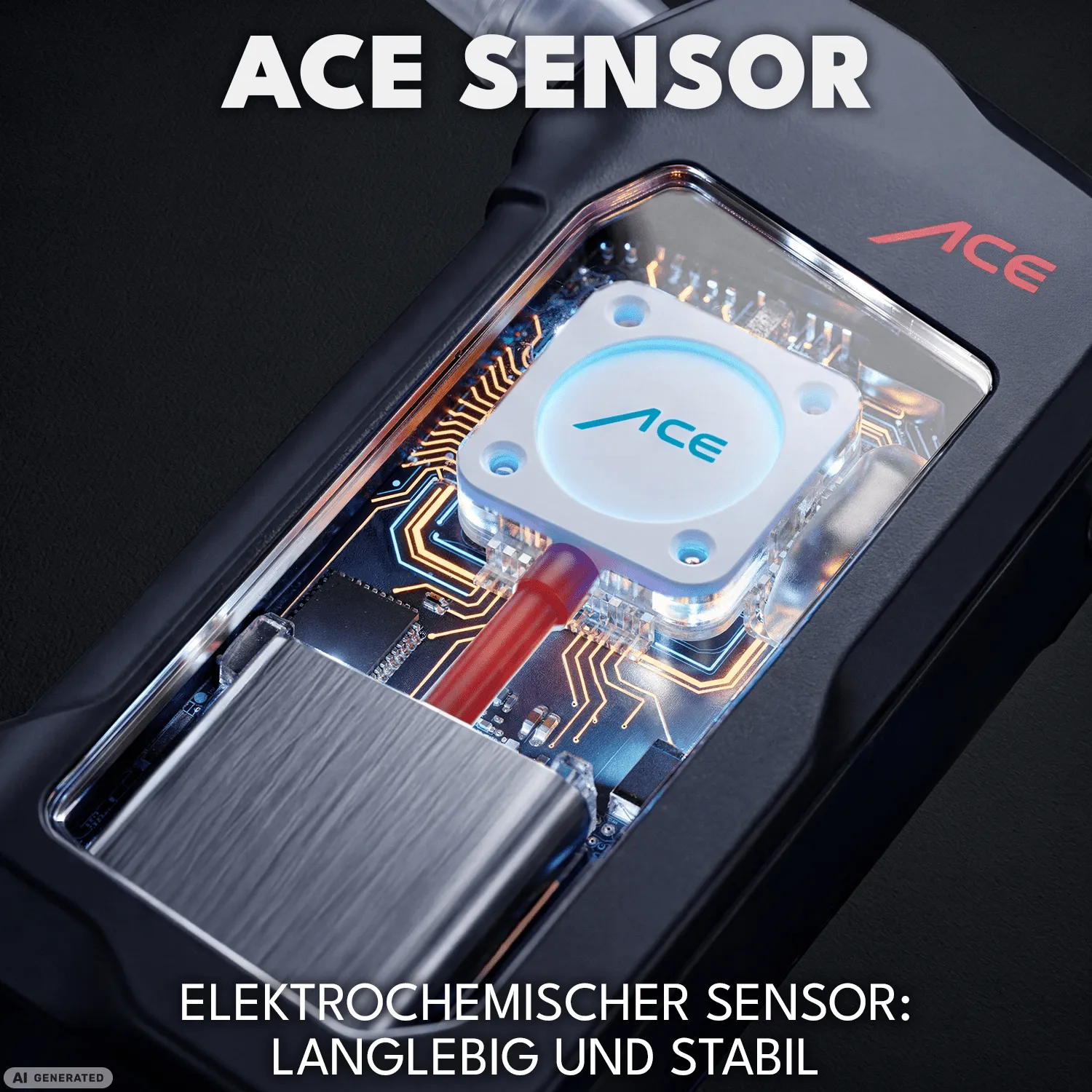 ACE Q Alkoholtester elektrochemisch 25 Mundstücke