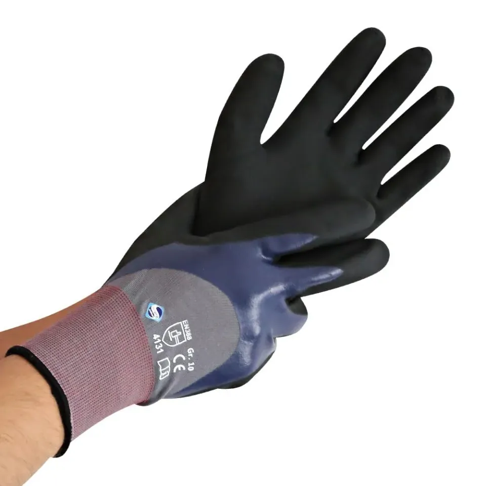 Hygostar Ergo Flex Double Dipped Arbeitshandschuhe grau 10/XL 24 St