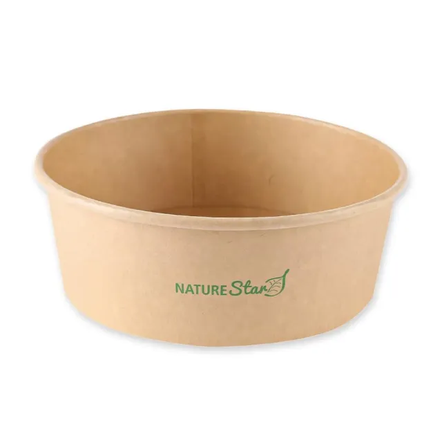 NatureStar Caesar Salatschalen 1300 ml 300 Stück PLA-beschichtet
