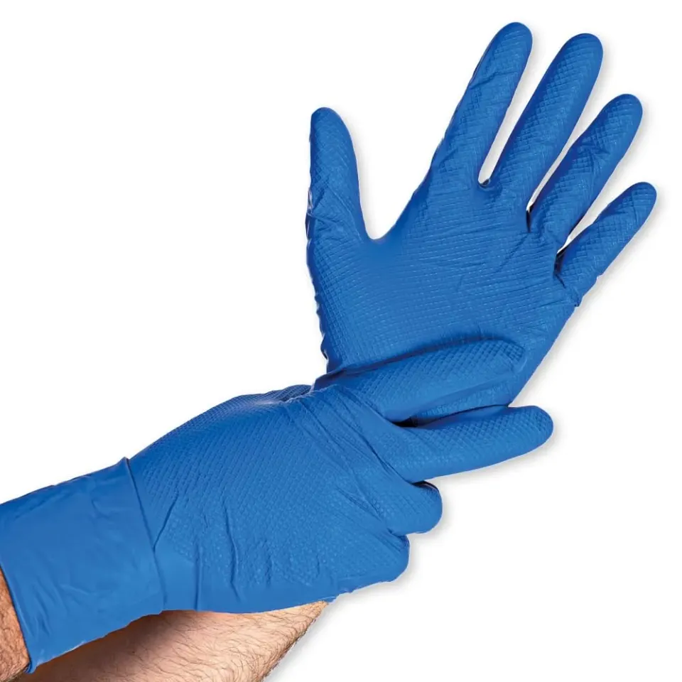 Franz Mensch Power Grip Long Extra Nitrilhandschuhe M blau 50 St 30 cm