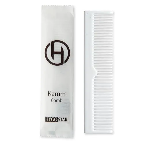 Hygostar Hotelkamm Kunststoff 13 cm 1000 Stück weiß