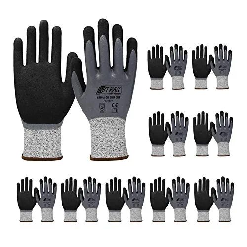Nitras 6360 Oil Grip Cut Schnittschutzhandschuhe 10 Paar Gr. 10