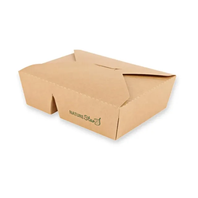 NatureStar Menu Foodboxen 2-geteilt 200 Stück Kraftpapier