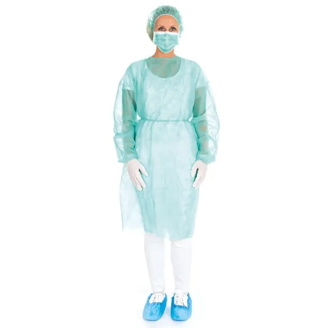 Hygostar Schutzset PP Schutzkleidung-Set 5-teilig 50 Stück grün