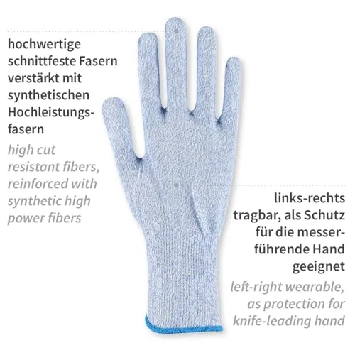 Schlachthausfreund Cutguard Bluetouch Schnittschutzhandschuh 9/L blau