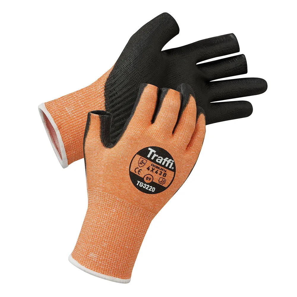 TraffiGlove TG3220 PU-Montagehandschuh Schnittschutz B 3 Finger Frei