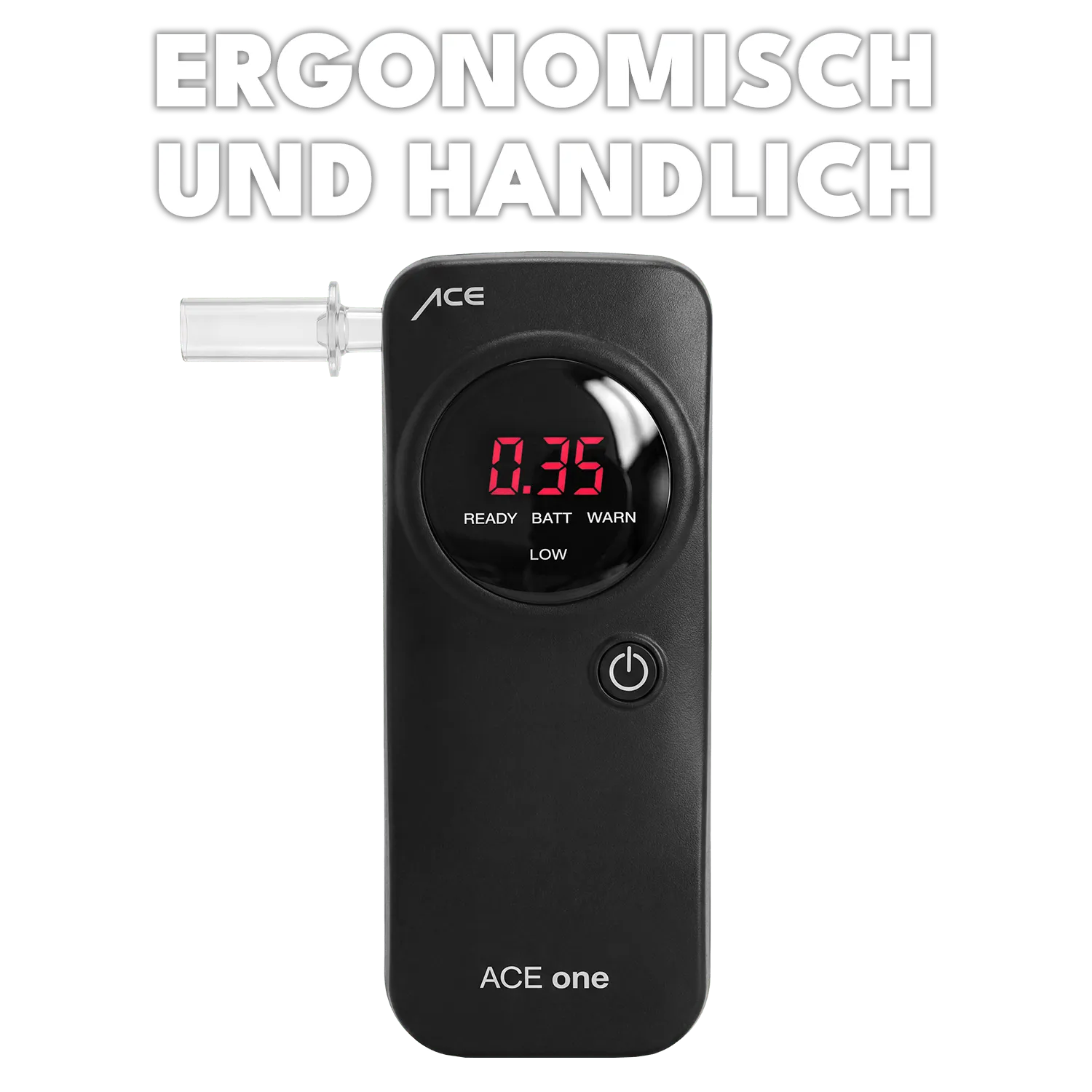 ACE One Alkoholtester mit 25 Mundstücken kompakt