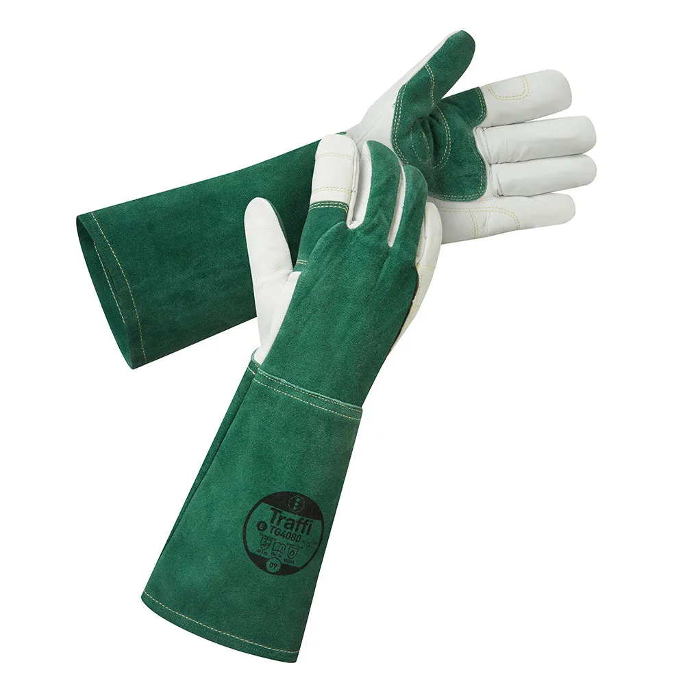 TraffiGlove TG4080 Schweißhandschuhe MIG Leder Schnittschutz E