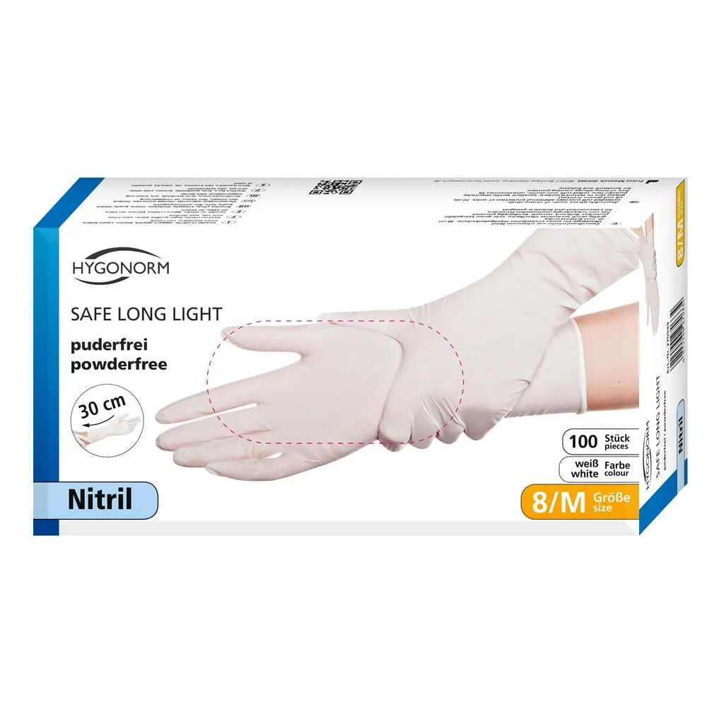 Franz Mensch Hygonorm Safe Long Light Handschuhe 100er S weiß