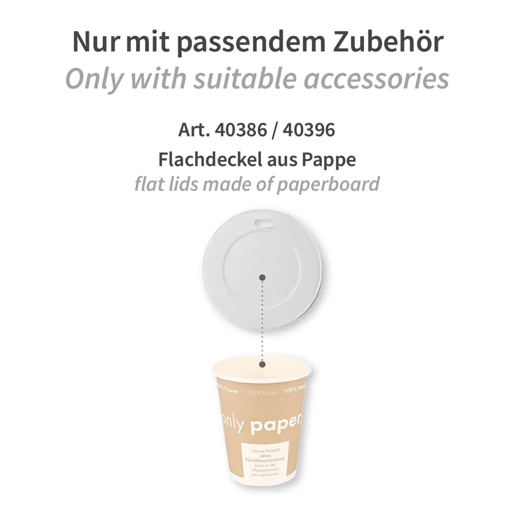 Franz Mensch NatureStar Only Paper Becher 250ml 1000 Stück plastikfrei