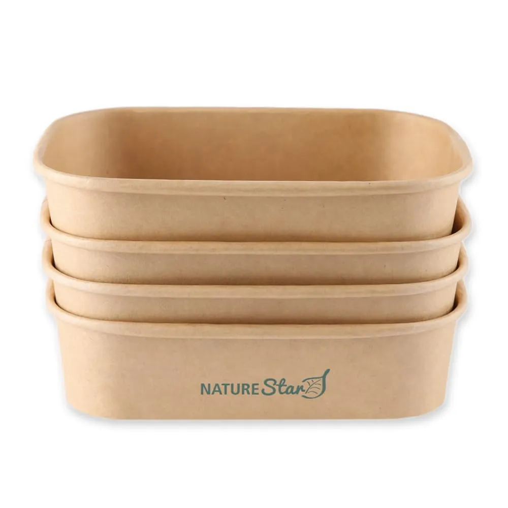 NatureStar Takeaway Schalen 300 Stück 1000ml braun