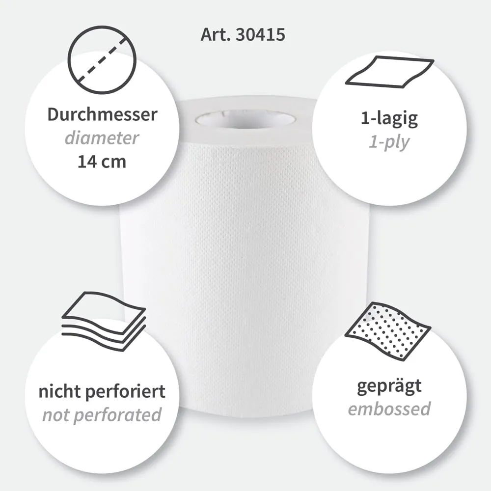 Hygoclean Papierhandtuchrollen weiß 120 m 12 Rollen 1-lagig