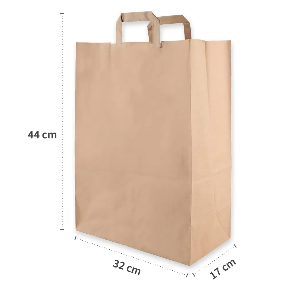 NatureStar Papiertragetasche Strong 44x32cm braun 250 Stück