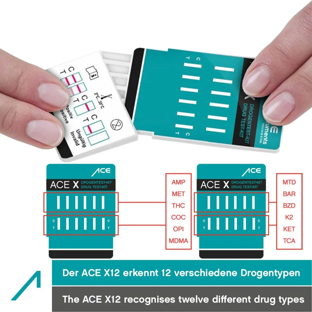 ACE X6 Drogentest Urin 10 Stück 6 Drogen