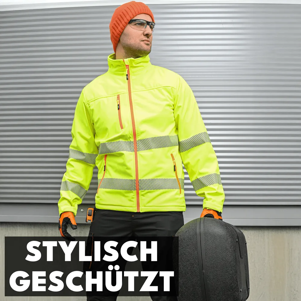 ACE Neon Lite Softshell Warnjacke Herren Klasse 3