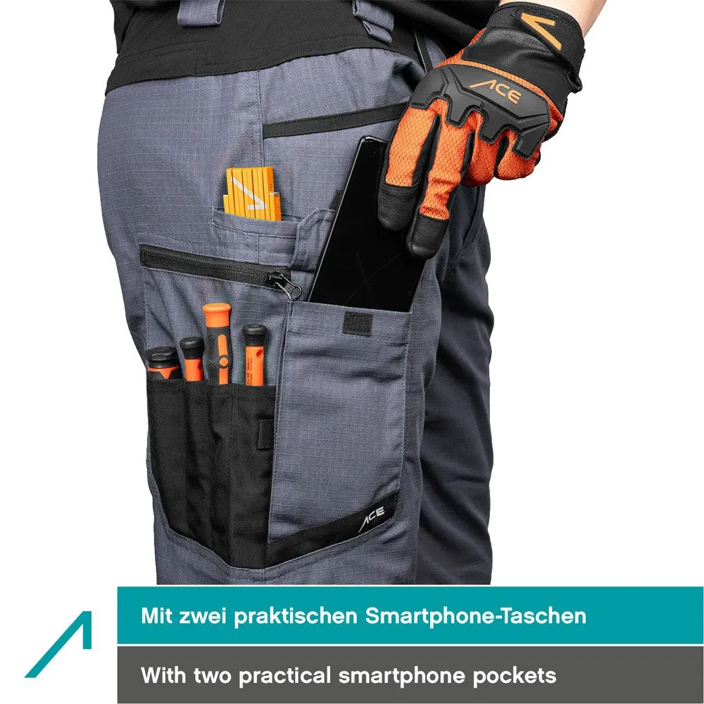 ACE Constructor Herren-Arbeitshose lang Schwarz 52 Ripstop