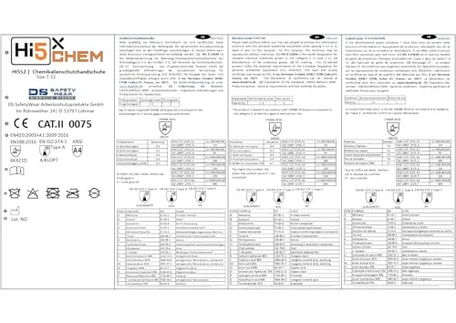 Hi5 X-Chem Chemikalienschutzhandschuhe XL 72 Stück Typ A