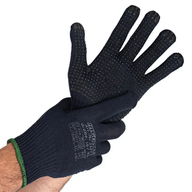 Hygostar Pearl Feinstrickhandschuhe 8/M dunkelblau 24 St. Noppen