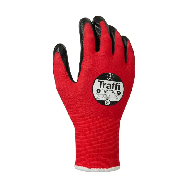 TraffiGlove TG1170 Nitril-Arbeitshandschuh flach