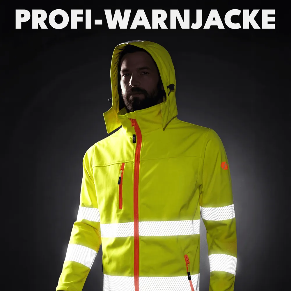 ACE Neon Lite Softshell Warnjacke Herren Klasse 3